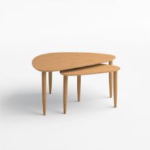 Billede af Thomsen Furniture Katrine Nordic Sofabord Trekant Lille 42x67x45 cm - Olieret Eg 