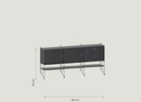 Billede af String Furniture Reolsystem 180x30 cm - Sort 