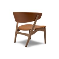 Billede af Sibast Furniture No 7 Lounge Chair Full Upholstered SH: 35 cm - White Oiled Oak / SILK 250 Cognac
