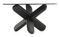 Billede af Normann Copenhagen Ding Table Glass Ø: 75 cm - Smoked Glass / Black