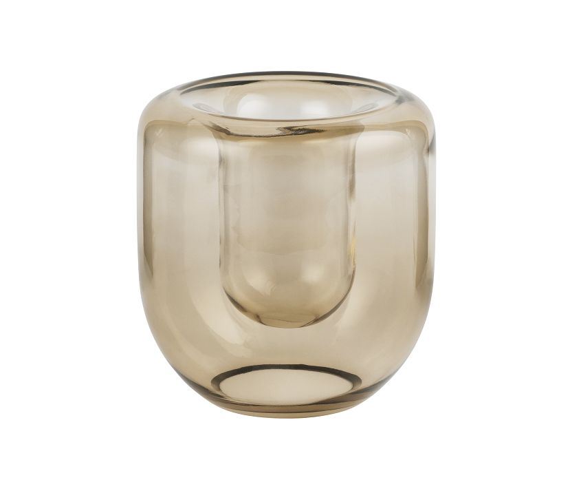 Billede af Kristina Dam Studio Opal Vase Small H: 16 cm - Brown Topaz / Glass