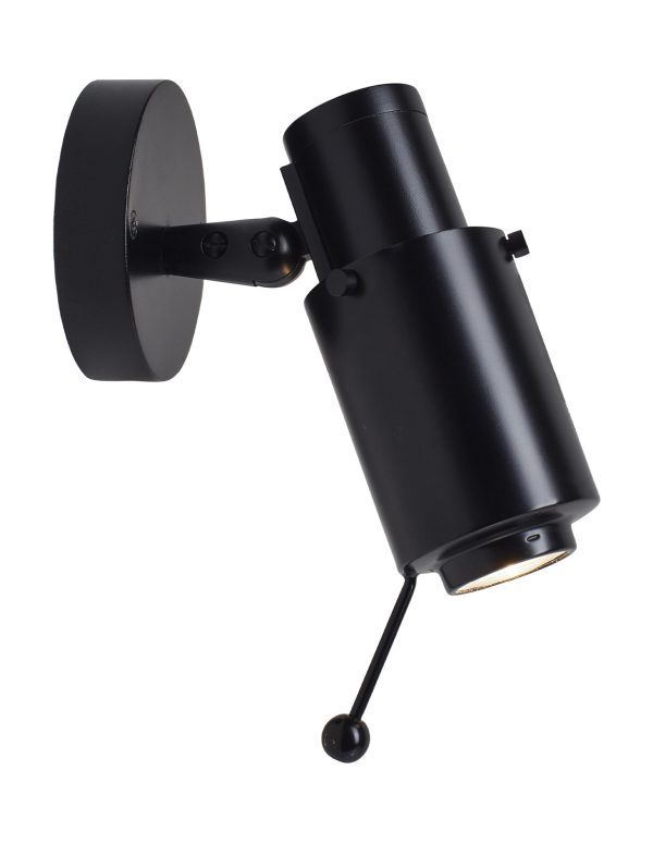 Billede af DCW Editions Biny Spot LED Væg- og loftlampe m. Arm Ø: 6,5 cm - Sort/Sort