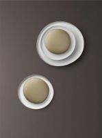 Billede af Foscarini Bahia Væg-/Loft Lampe Mini LED Dæmpbar Ø: 53 cm - Guld/Hvid