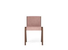Billede af Audo Copenhagen Ready Dining Chair Front Upholstered SH: 48 cm - Red Stained/Canvas 356