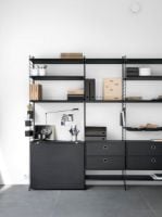 Billede af String Furniture Cabinet With Two Drawers 58x42x30 cm - Black Stained Ash
