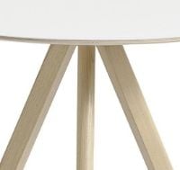 Billede af HAY CPH 20 Round Table Ø: 90 cm - Lacquered Solid Oak/White Laminate
