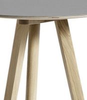 Billede af HAY CPH 20 Round Table Ø: 70 cm - Lacquered Solid Oak/Grey Linoleum