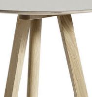 Billede af HAY CPH 20 Round Table Ø: 70 cm - Lacquered Solid Oak/Off White Linoleum