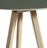 Billede af HAY CPH 20 Round Table Ø: 70 cm - Lacquered Solid Oak/Green Linoleum