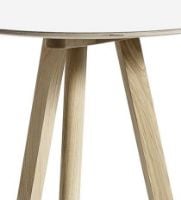 Billede af HAY CPH 20 Round Table Ø: 70 cm - Lacquered Solid Oak/White Laminate