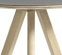 Billede af HAY CPH 20 Round Table Ø: 50 cm - Lacquered Solid Oak/Grey Linoleum