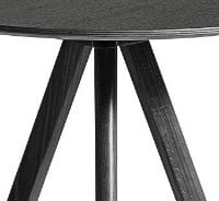 Billede af HAY CPH 20 Round Table Ø: 50 cm - Black Lacquered Solid Oak/Black Linoleum 