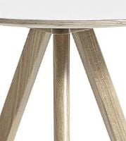Billede af HAY CPH 20 Round Table Ø: 50 cm - Lacquered Solid Oak/White Laminate