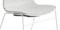 Billede af HAY AAC 08 About A Chair Front Upholstery SH: 46 cm - White Powder Coated Steel/White/Divina 120