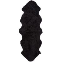 Billede af Natures Collection New Zealand Sheepskin Rug Short Wool Curly 180x60 cm - Black
