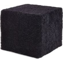Billede af Natures Collection New Zealand Sheepskin Square Pouf Short Wool Curly 40x40 cm - Black