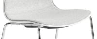 Billede af HAY AAC 16 About A Chair Front Upholstery SH: 46 cm - Chromed Steel/White/Divina Melange 120