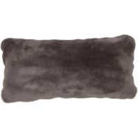 Billede af Natures Collection Moccasin New Zealand Sheepskin Cushion 28x56 cm - Dark Grey