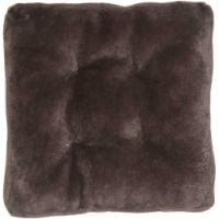 Billede af Natures Collection New Zealand Sheepskin Moccasin Seat Cover Square 45x45 cm - Dark Grey