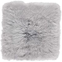 Billede af Natures Collection Seat Cover New Zealand Sheepskin Long Wool Square 37x37 cm - Light Grey