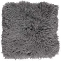 Billede af Natures Collection Seat Cover New Zealand Sheepskin Long Wool Square 37x37 cm - Steel