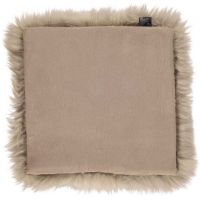 Billede af Natures Collection Seat Cover New Zealand Sheepskin Long Wool Square 37x37 cm - Taupe