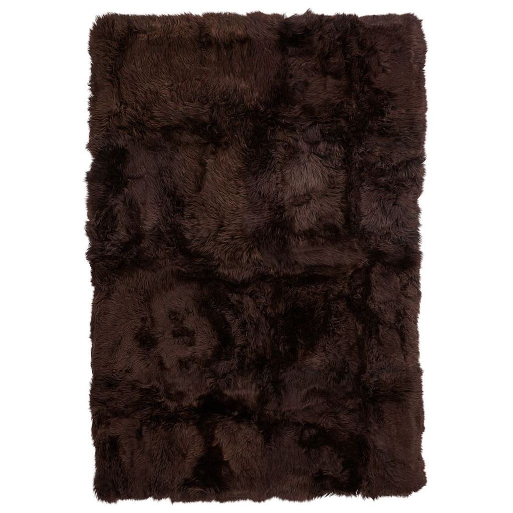 Billede af Natures Collection Design Rug of Premium Quality Sheepskin Long Wool 120x180 cm - Chocolate