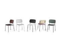 Billede af HAY Soft Edge 40 Chair w. Seat Upholstery SH: 47,5 cm - Hallingdal 180/Black Lacquered/Black Powder Coated Steel