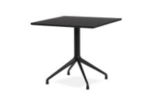 Billede af HAY AAT15 Table 80x80 cm - Black Powder Coated Aluminium/Black Linoleum