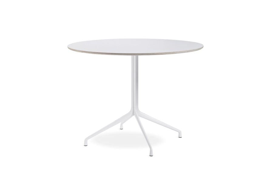 Billede af HAY AAT20 Table Ø: 100xH: 74 cm - White Powder Coated Aluminium/White Laminate