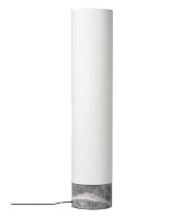 Billede af GUBI Unbound Gulvlampe H: 120 cm Large - White Linnen/Grey Marble 