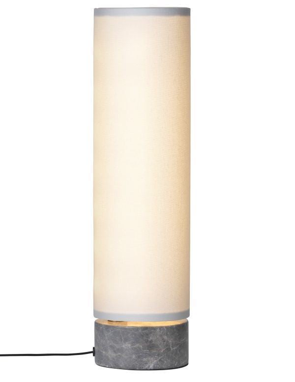 Billede af GUBI Unbound Bordlampe H: 45 cm - White Linnen/Grey Marble 
