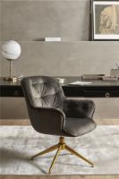 Billede af Nordal LEA Office Chair SH: 52 cm - Brown Velvet