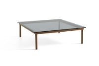 Billede af HAY Kofi Table 120x120 cm - Solid Walnut / Grey Tinted Glass UDSTILLINGSMODEL OUTLET