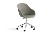 Billede af HAY AAC155 Drejestol About A Chair SH: 44 cm - Polished Aluminium/Hallingdal 130