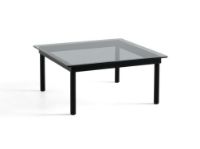 Billede af HAY Kofi Table 80x80 cm - Black Solid Oak / Grey Tinted Glass