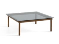 Billede af HAY Kofi Table 100x100 cm - Solid Walnut / Grey Tinted Glass OUTLET