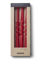 Billede af Humdakin Twisted Candles 4 Pack - Christmas Red OUTLET