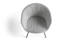 Billede af HAY AAC27 Soft About a Chair Spisebordsstol Fuldpolstret m. Armlæn SH: 46 cm - Black Powder Coated Steel/Remix 123