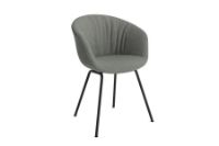 Billede af HAY AAC27 Soft About a Chair Spisebordsstol Fuldpolstret m. Armlæn SH: 46 cm - Black Powder Coated Steel/Atlas 931