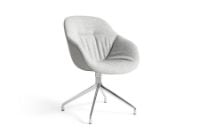Billede af HAY AAC121 Soft Duo About a Chair Spisebordsstol Polstret SH: 47,5 cm - Polished Aluminium/Hallingdal 116/Remix 133