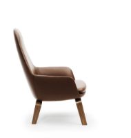 Billede af Normann Copenhagen Era Lounge Chair High Walnut SH: 40 cm - Ultra Leather / Cognac 41598