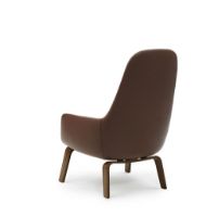 Billede af Normann Copenhagen Era Lounge Chair High Walnut SH: 40 cm - Ultra Leather / Cognac 41598