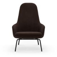 Billede af Normann Copenhagen Era Lounge Chair High Steel SH: 40 cm - City Velvet Vol 2 / 023