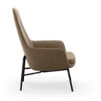 Billede af Normann Copenhagen Era Lounge Chair High Steel SH: 40 cm - City Velvet Vol 2 / 077