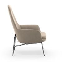 Billede af Normann Copenhagen Era Lounge Chair High Chrome SH: 40 cm - City Velvet Vol 2 / 096