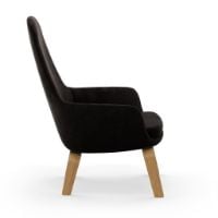 Billede af Normann Copenhagen Era Lounge Chair High Oak SH: 40 cm - City Velvet Vol 2 / 095