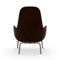 Billede af Normann Copenhagen Era Lounge Chair High Walnut SH: 40 cm - City Velvet Vol 2 / 021