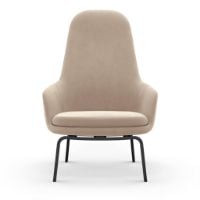 Billede af Normann Copenhagen Era Lounge Chair High Black Oak SH: 40 cm - City Velvet Vol 2 / 070
