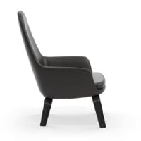 Billede af Normann Copenhagen Era Lounge Chair High Black Oak SH: 40 cm - Ultra Leather / Anthrazite 41580